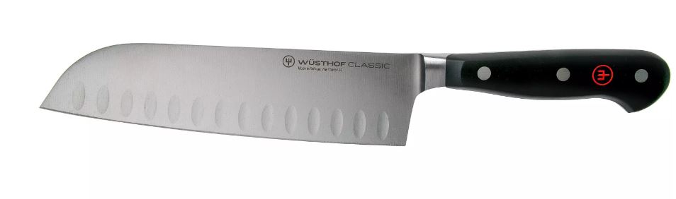 FACA SANTOKU ALVEOLOS 17CM CLASSIC PRETO